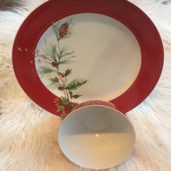 Lexox Winter Song Dinner Plate and Bowl - Picture 6 of 6